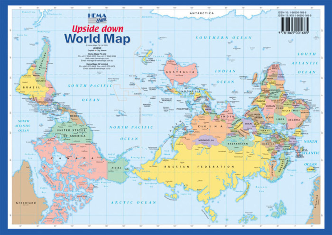 El mapamundi que sitúa Australia en el centro del planeta