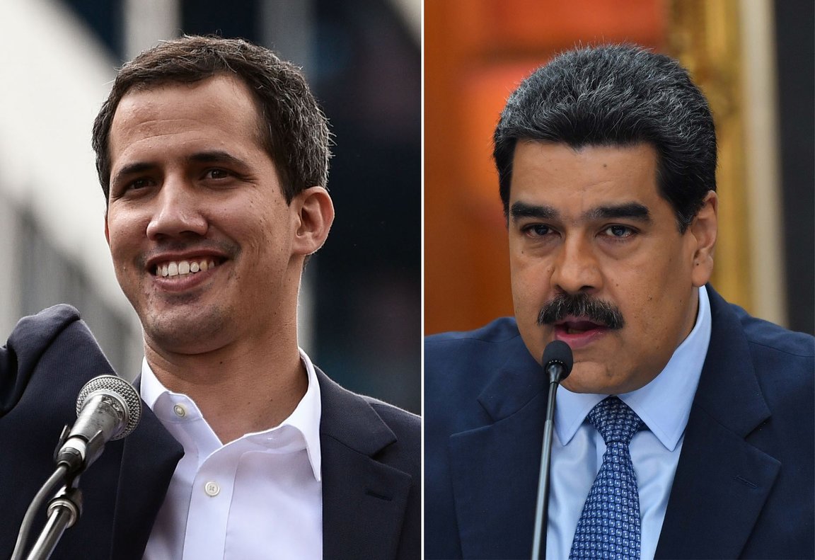 Juan Guaidó y Nicolás Maduro se disputan el poder en Venezuela AFP