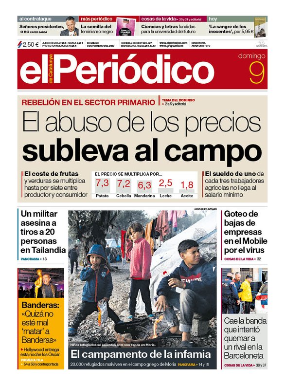 Prensa Hoy Portadas De Los Periodicos Del 9 De Febrero Del 2020