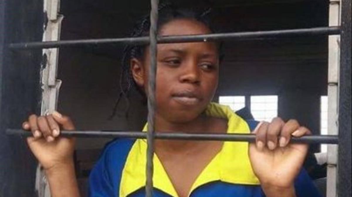 Rebecca Kabugho, activista por la democracia en el Congo, durante su detención en 2016.