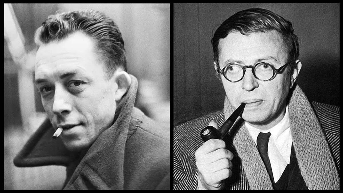 Camus (izquierda) y Sartre.