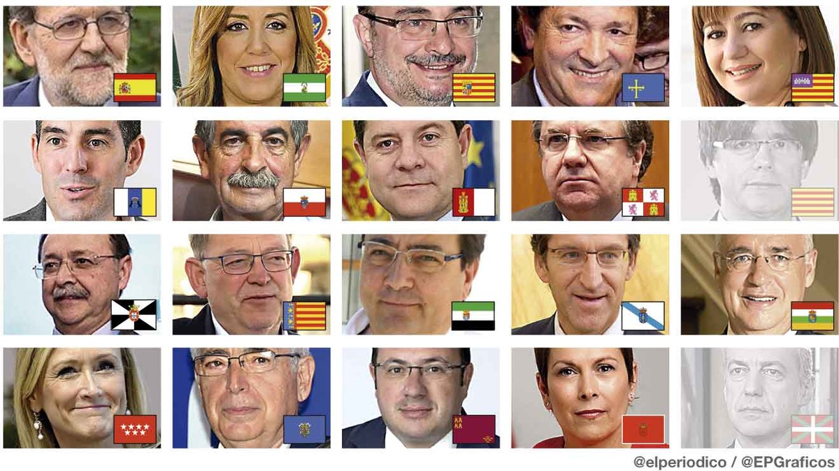 Resultado de imagen de presidentes autonomicos de españa