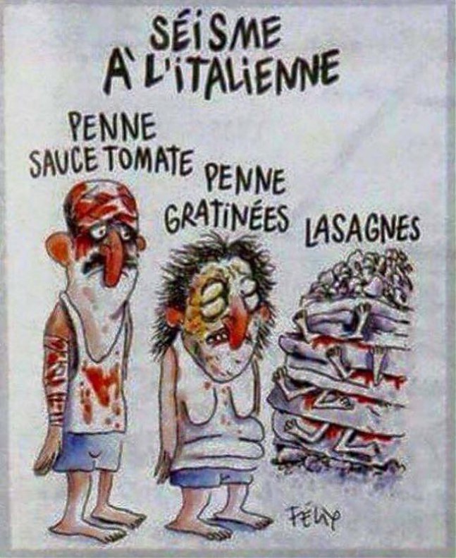 'Charlie Hebdo' vuelve a publicar las caricaturas de Mahoma por las que atacaron los yihadistas: "Nunca nos doblegaremos" Vineta-charlie-hebdo-sobre-terremoto-italia-1472833596179