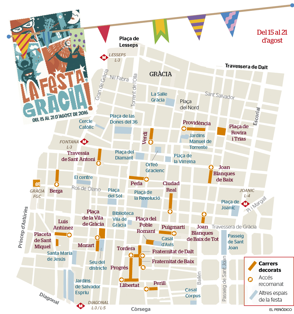 Mapa de les festes de Grcia 2016