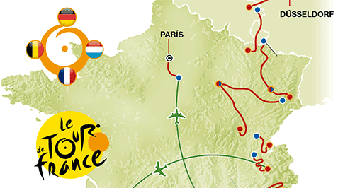 Mapa del Tour de Francia 2017
